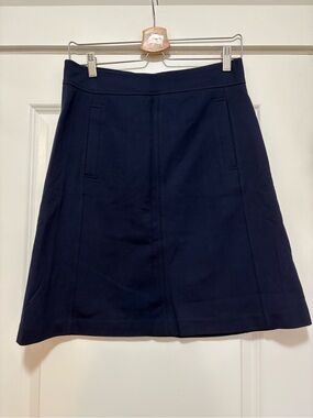 Joe Fresh Navy A-Line Skirt with Front Welt Details